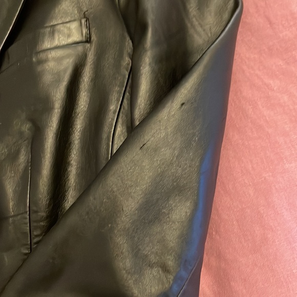 Vintage French Connection Black Leather Jacket Size 10 UK (fits like a 4-6 US) - Picture 7 of 9